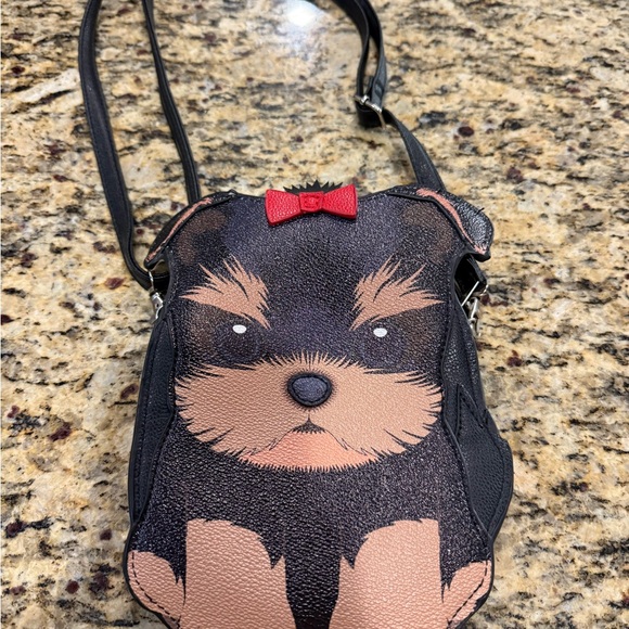 Sleepyville Critters Handbags - Sleepyville Critter's - Cute Yorkie Dog-Shaped Crossbody Bag